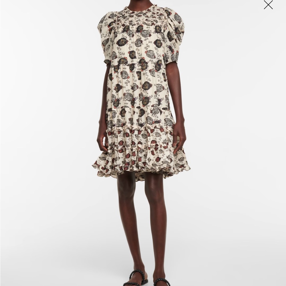 ULLA JOHNSON Cassian floral cotton-blend midi dress